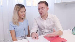 My College Tutor Just Banged! My Tight Snatch During Our Study Session