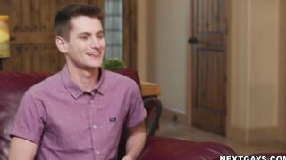 Greyson gladly accepts Roman's huge throbbing cock