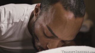 Busty tranny Eva Maxim hardcore fucked after sensual massage