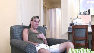 Hot and cute Joshua Kelly jerking and stroking his fat cock