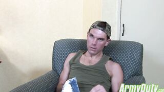 Hot and cute Joshua Kelly jerking and stroking his fat cock