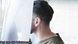 creampie  tiny teen gags on neighbor's big cock