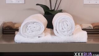 Hot Asian MILF sucked big white cock