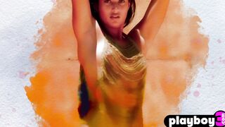 Small tits Latin teen shows perfect body