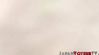 Japanese babes get their panties filmed by voyeur
