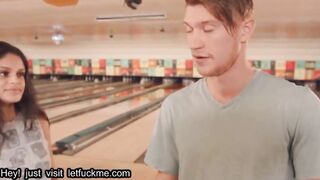 anal gorgeous ebony julie kay rides hard cock at bowling centre