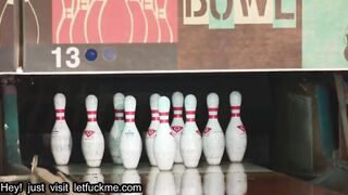 anal gorgeous ebony julie kay rides hard cock at bowling centre