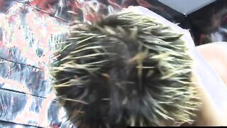 Short asian chick fucked by two stiff dicks in threesome