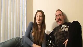 After he licks her vagina clean, Ed proceeds to fill Alexa Jones up.