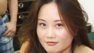 Beauty chinese Hot has her first interracial three-way sex