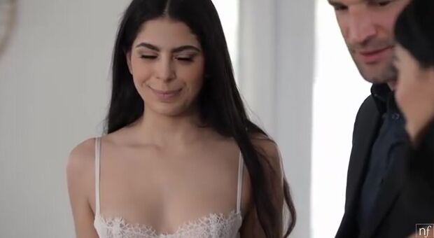 Working together, Angel Gostosa and Harley Haze are supposed to got clothed up for a date with their sugar daddy, Alex Legend. They just don't have anything to wear, though, and they've both used up their monthly allowance. Into the face of their problem,