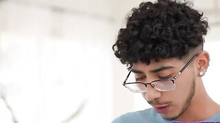 Diego Perez is doing his homework when his stepsister Layla Jenner walks in the room