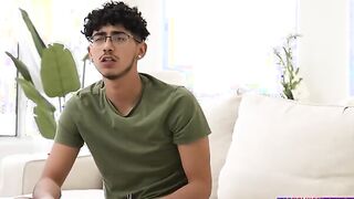 Diego Perez is doing his homework when his stepsister Layla Jenner walks in the room