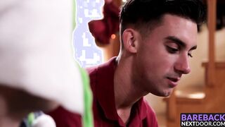 Horny twinks Nate Stone and Ryan Pitt enjoy some bareback