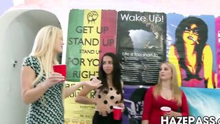Young college girls pussy licked after naked working out