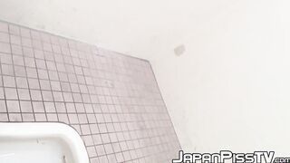 Japanese women use public restroom to pee and get filmed