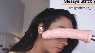 Sensual latina teen sucking with pleasure