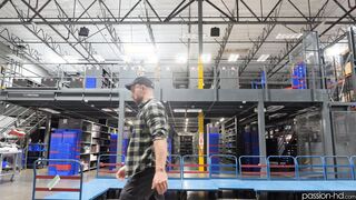Big Titted Rissa May Caught Sneaking Around Warehouse By Rough Penis