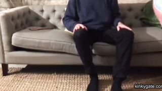 spanking stepdaughter's round ass with a laddle