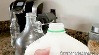 Stepmom Ariella Ferrera sucks off her stepson really hard