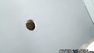Damian Taylor and Hoytt Walker have fun in glory hole room
