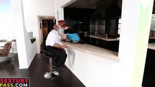 Spicy hot redhead getting that machine gun cum gun fuck