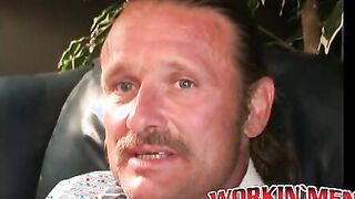 Deviant mature gay dude spanks his hard dick and cums solo