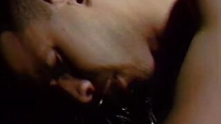 Ebony gay cums after asshole drilling in classic video