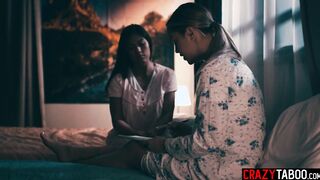 Asian teen and Latina enjoys fingering