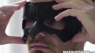 Hot and mysterious hunk masturbates before shower