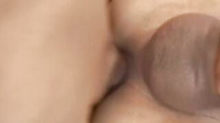 Barebacked Latino twink cums while getting slammed hard