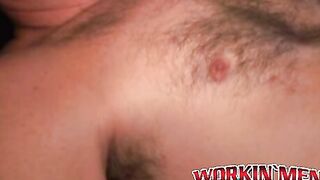 Good looking mature guy takes a piss before wanking his cock