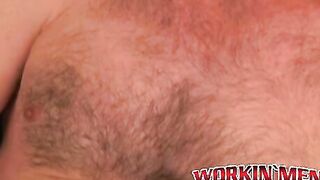 Good looking mature guy takes a piss before wanking his cock