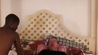 Ebony pussy pounded hardcore after deepthroating big cock
