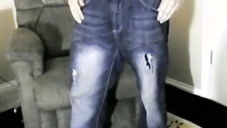 Hairy straight Brad jerks off his dick and explodes on cam
