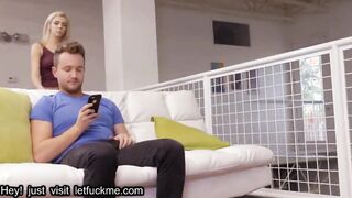 blowjob  surprised my stepsis with a creampie