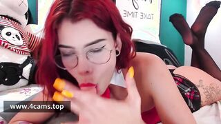 Redhead whore plays with your cock on 4cams.top