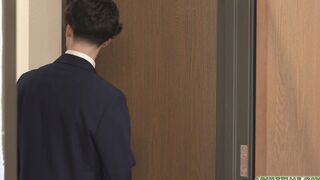 Office interns jerking off side by side