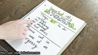 blowjob  small teen babysitter gags on a big dick