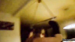 rain of belt strokes on her fat body