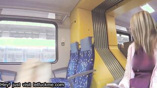 creampie petite blonde teen fucked for cash in public restroom pov