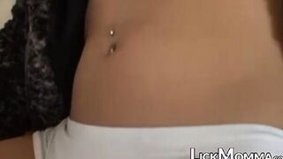 Dyke stepmom scissoring teen stepdaugher after school