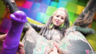 Alternative girls in an anal threesome with a big dick