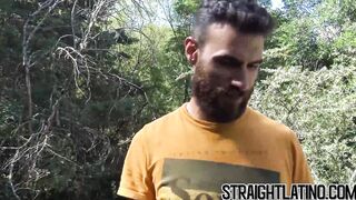 Hairy Latino Rodrigo El Santo rides Pablo X dick outdoors