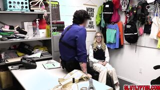 She lets Billy pound her pussy in the office