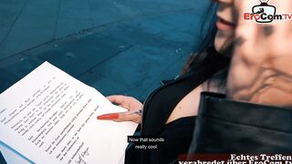 German chubby Fat women picked up at real Street casting