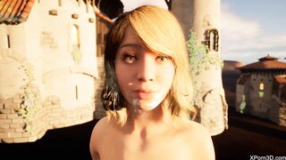 3D Porn Facial teen JOI cum on my face