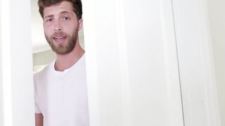 Beautiful MILF Silvia Saige gives a blowjob to her stepson