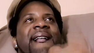 Beefy black guy Upgrade loves sucking on a big fat dick