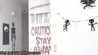 creampie sexy costumed stepsis sucks off her stepbro